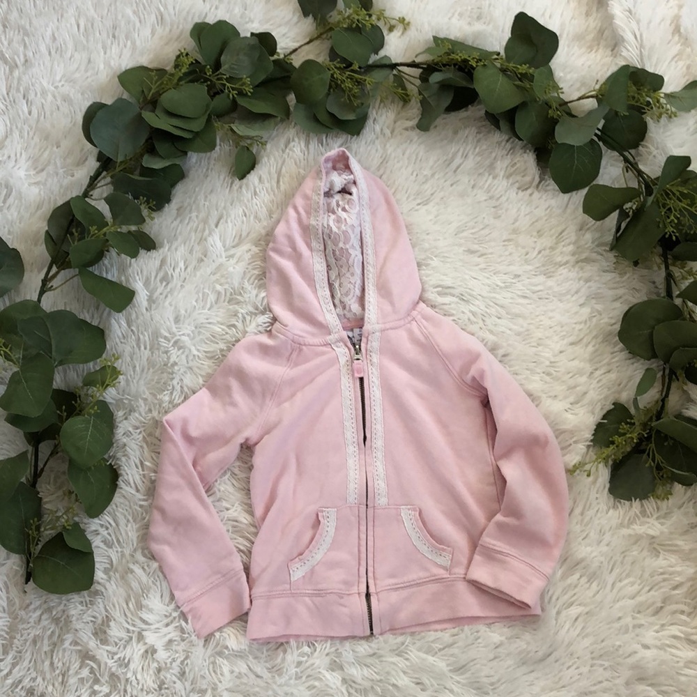 Lace Zip Up Sweater